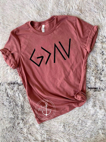 God is greater than the highs and lows shirt