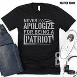 Never apologize for being a patriot