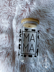 Mama leopard glass vinyl tumbler