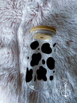 Cow glass vinyl tumbler